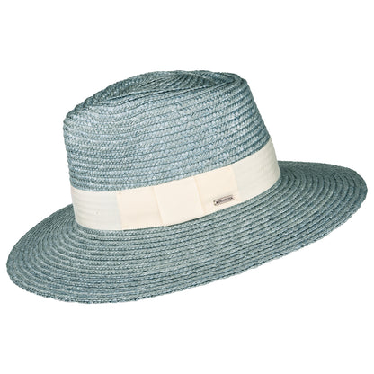 Sombrero de Sol Joanna Ala corta de paja de Brixton - Azul Ártico