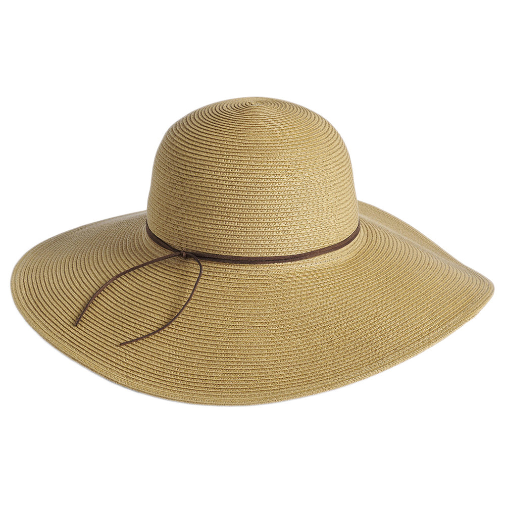Sombrero de Sol Capri de ala ancha de paja toyo de Failsworth - Natural
