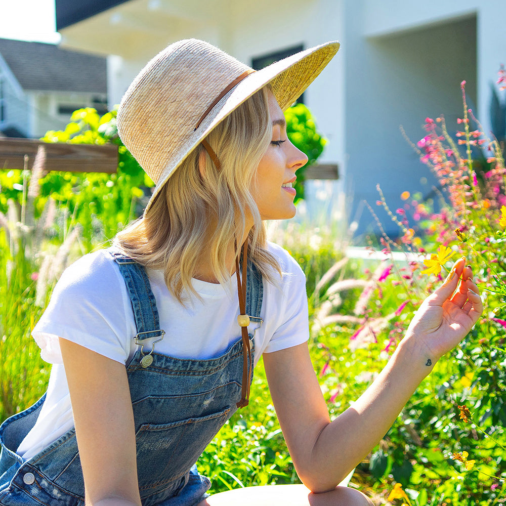 Sombrero de Sol Annabel de Palma trenzada de Scala - Natural
