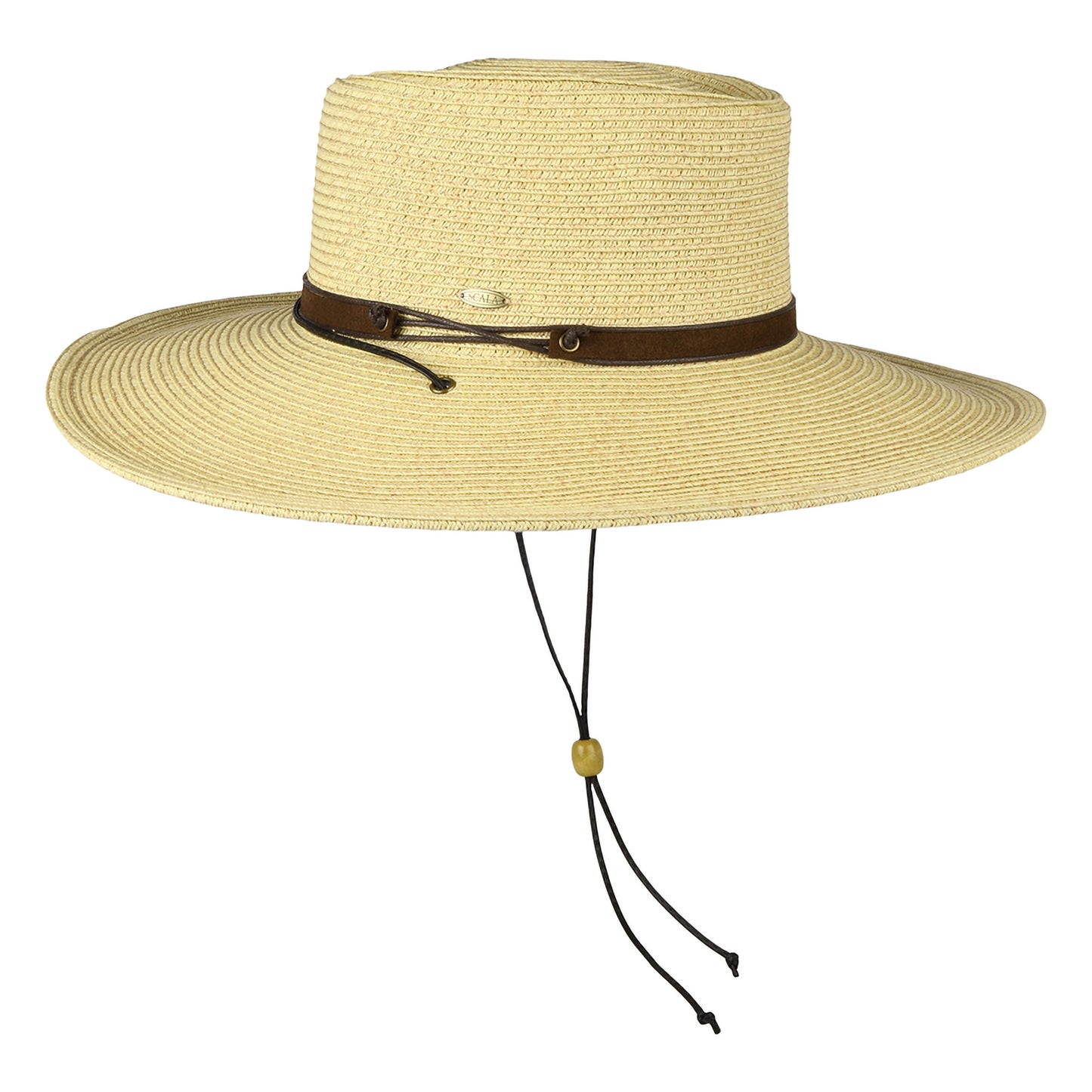 Sombrero Boater Bruges de trenza de papel de Scala - Natural
