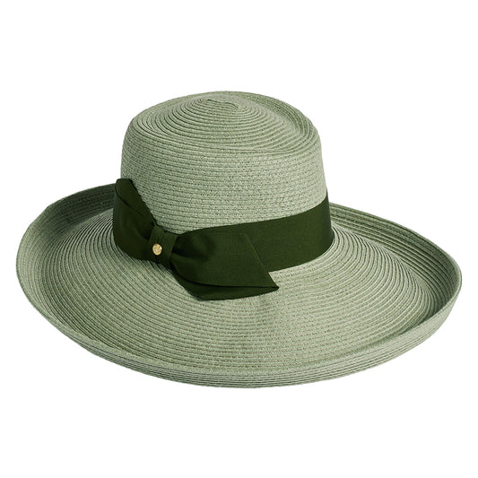 Sombrero de Sol Sissinghurst de paja con lazo salvia de Failsworth - Salvia