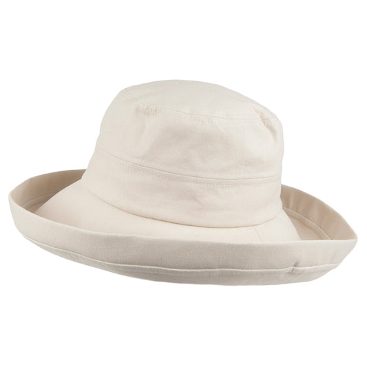 Sombrero de Sol Lily plegable de lino-algodón para mujer de sur la tête - Arena