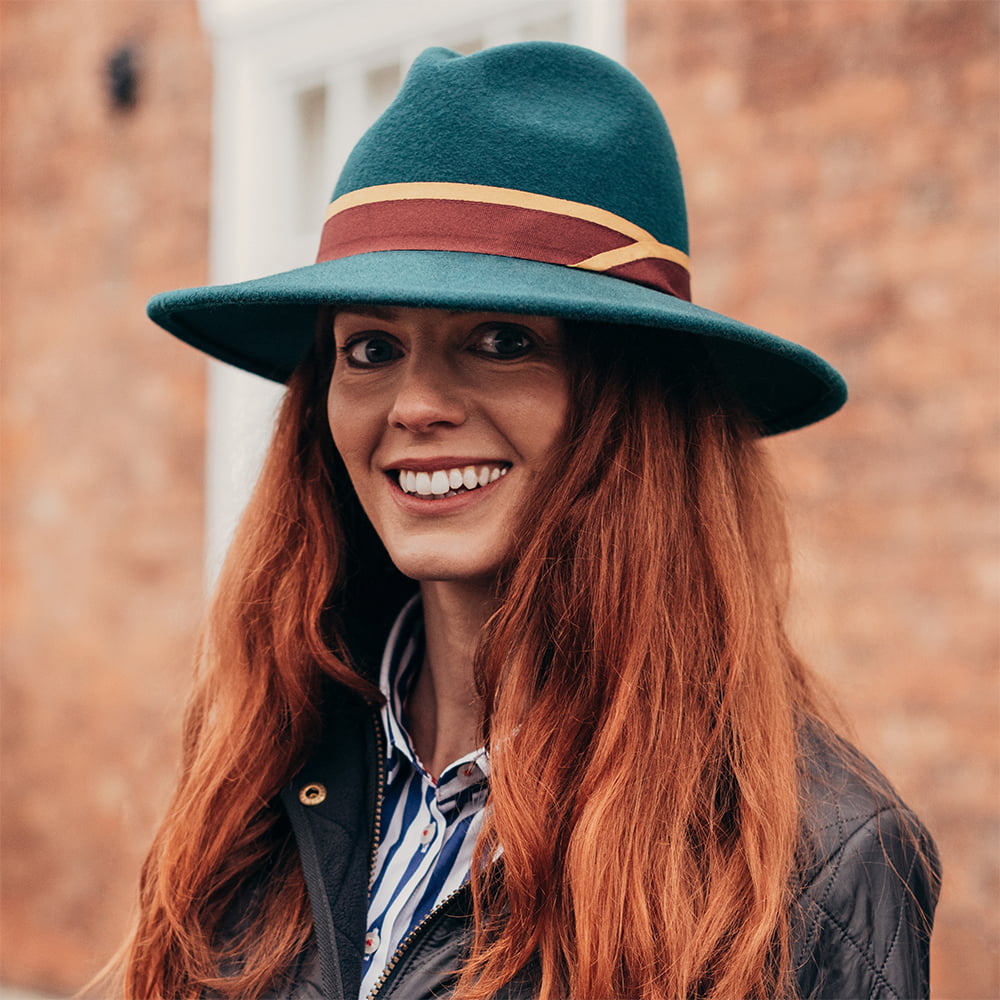 Sombrero Fedora Cotswolds Country de Failsworth - Verde Azulado