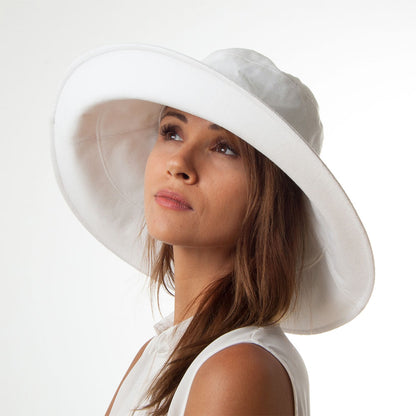 Sombrero de Sol Monaco plegable para mujer de sur la tête - Blanco