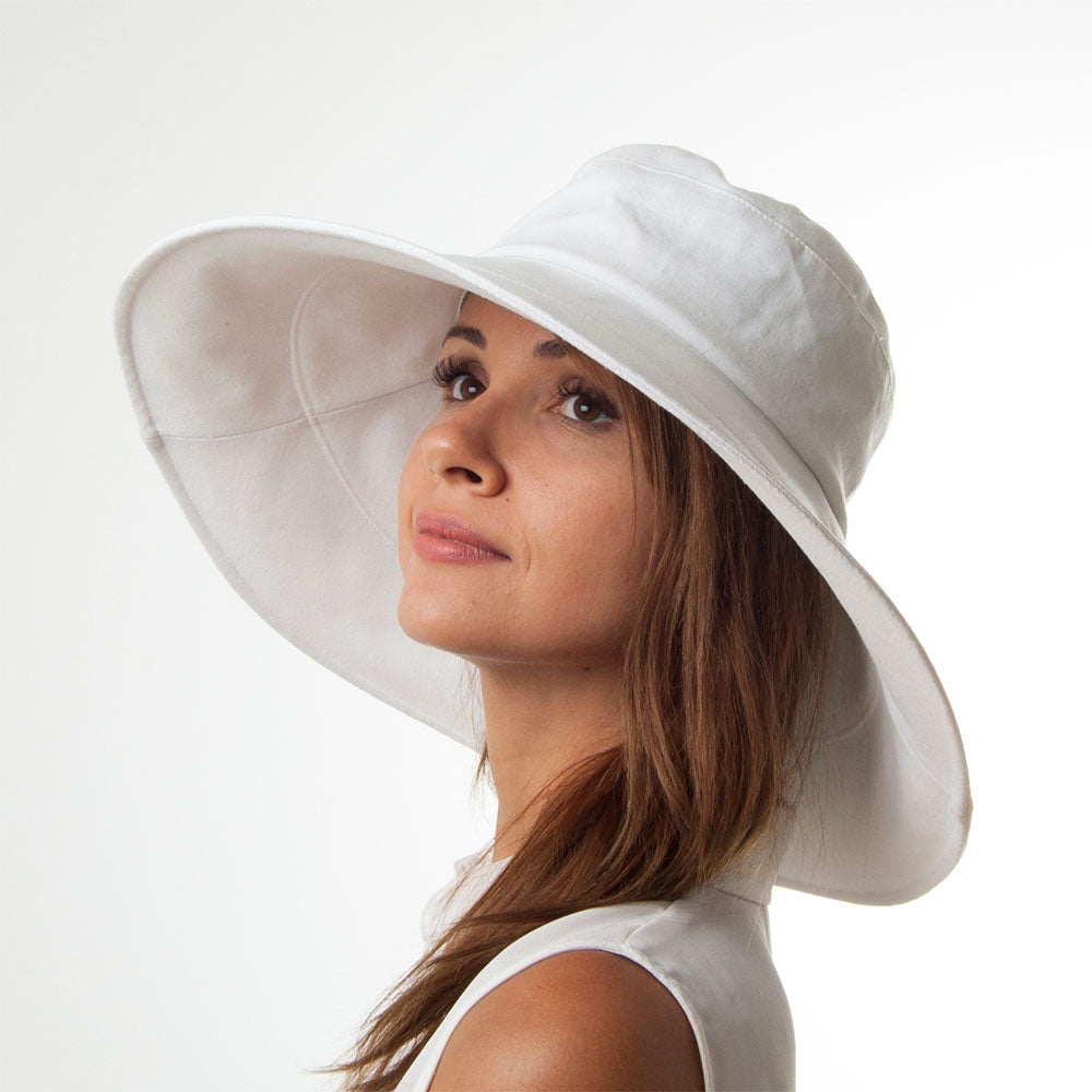 Sombrero de Sol Monaco plegable para mujer de sur la tête - Blanco