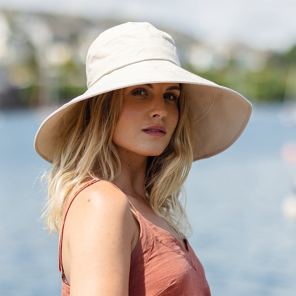 Sombrero de Sol Monaco plegable para mujeres de sur la tête - Beige