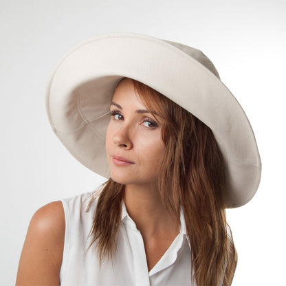 Sombrero de Sol Monaco plegable para mujeres de sur la tête - Beige