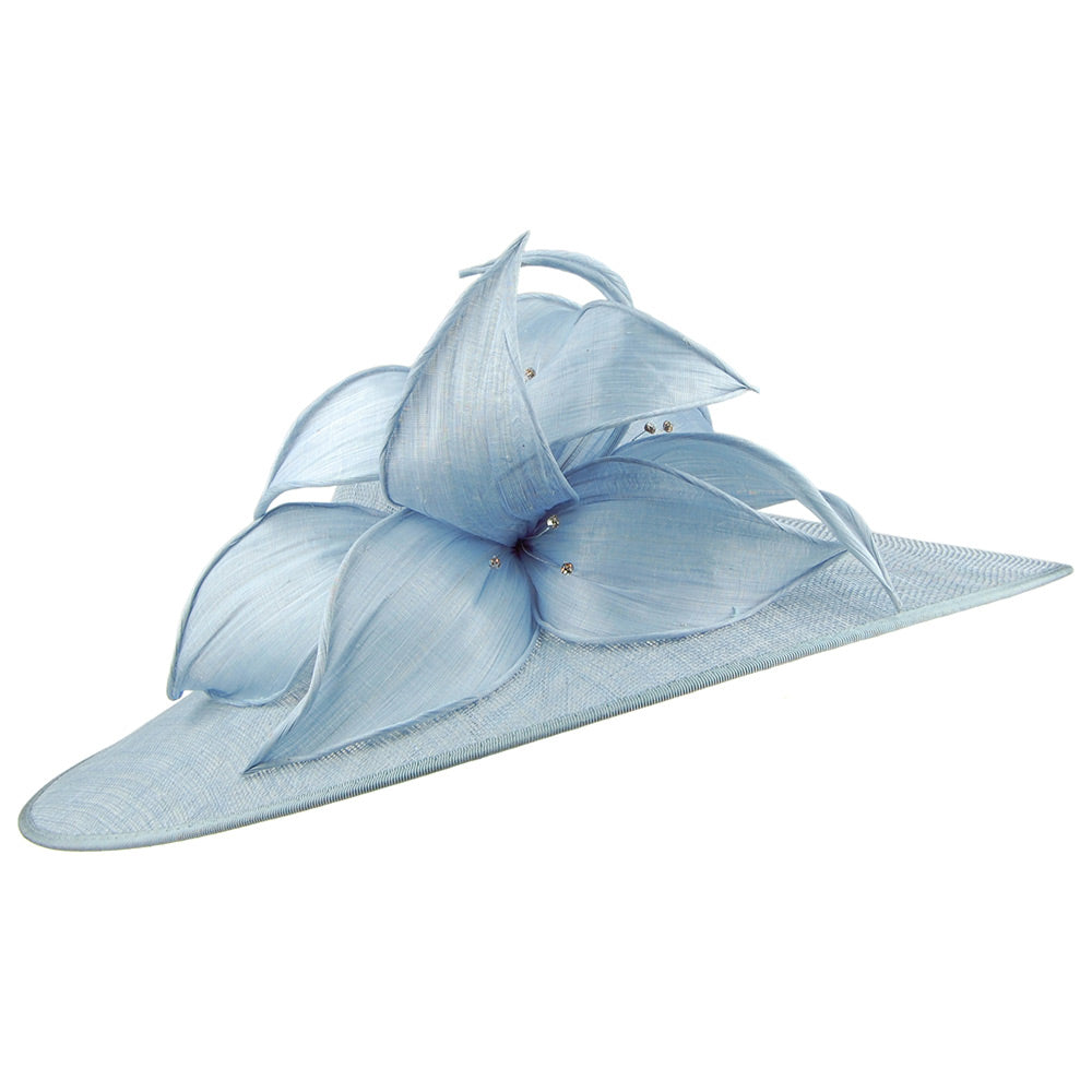 Sombrero de boda Charlotte de Failsworth - Azul Claro