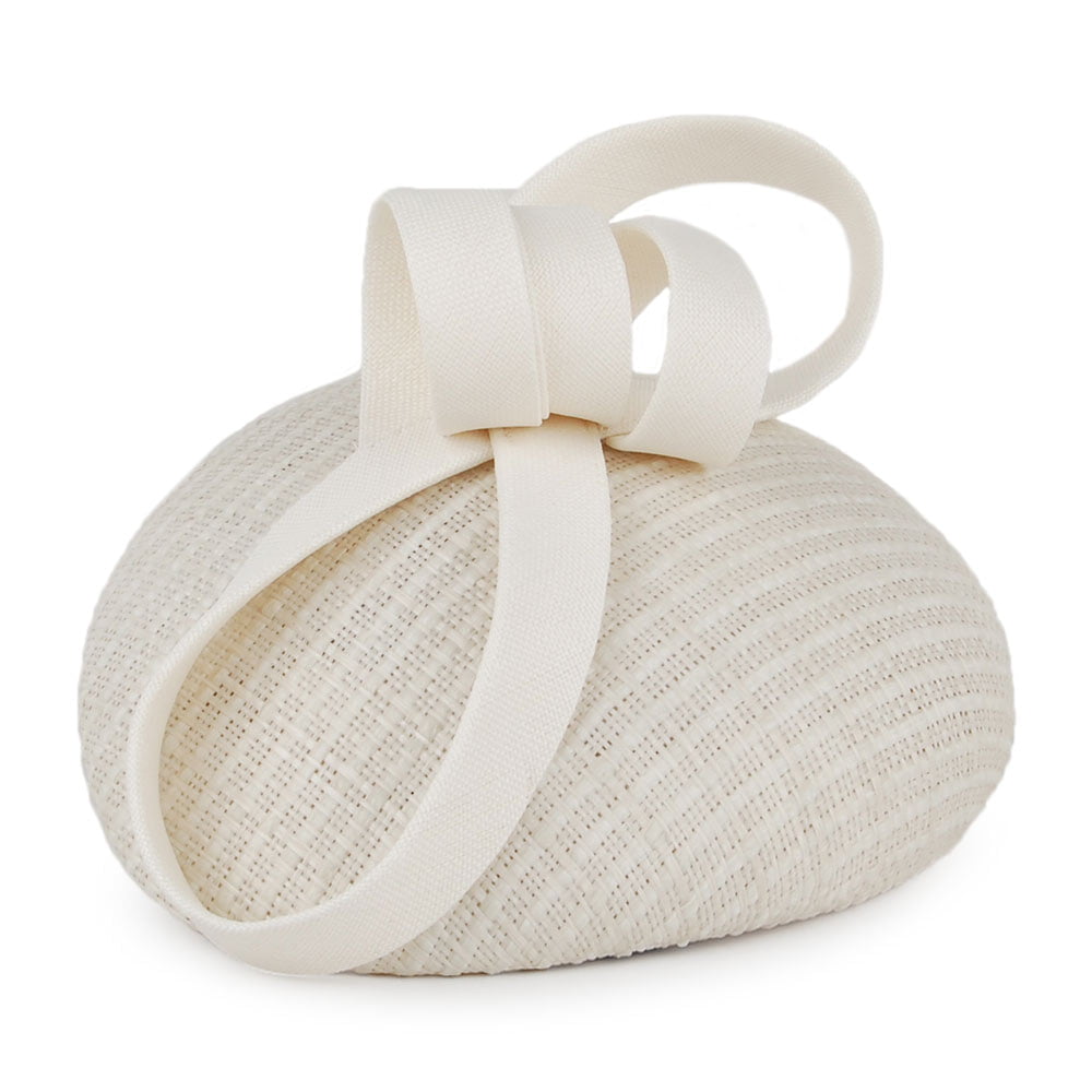 Sombrero Pillbox Freya de paja de Whiteley - Blanco Marfil