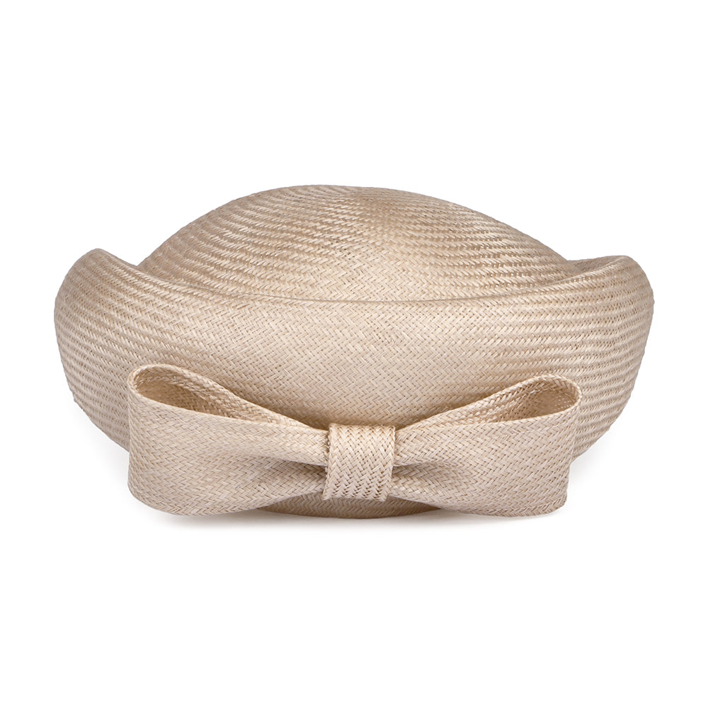 Sombrero Pillbox Alexia de paja de Whiteley - Beige