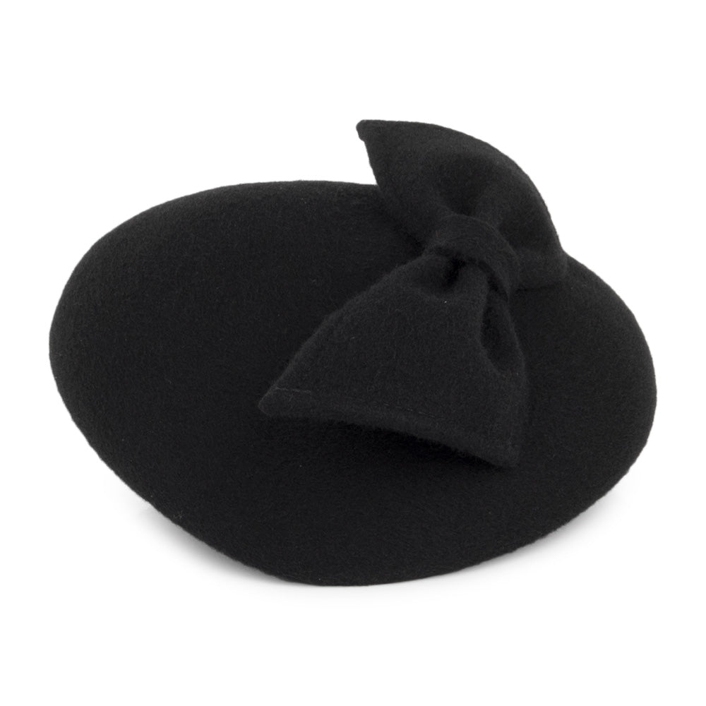 Sombrero Pillbox Kate con lazo de Whiteley - Negro
