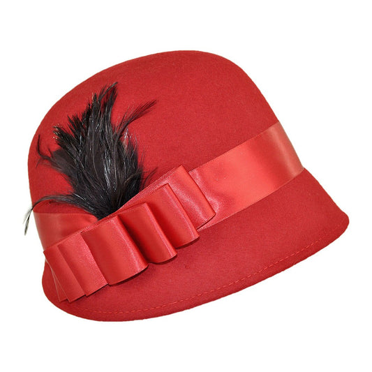 Sombrero Cloche Chloe de Sur la tête - Rojo