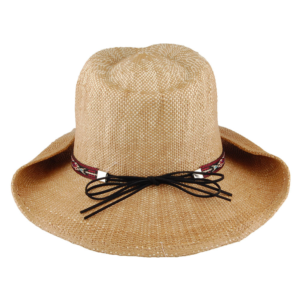 Sombrero Cowboy Amarillo Western de toyo de Dorfman Pacific - Té