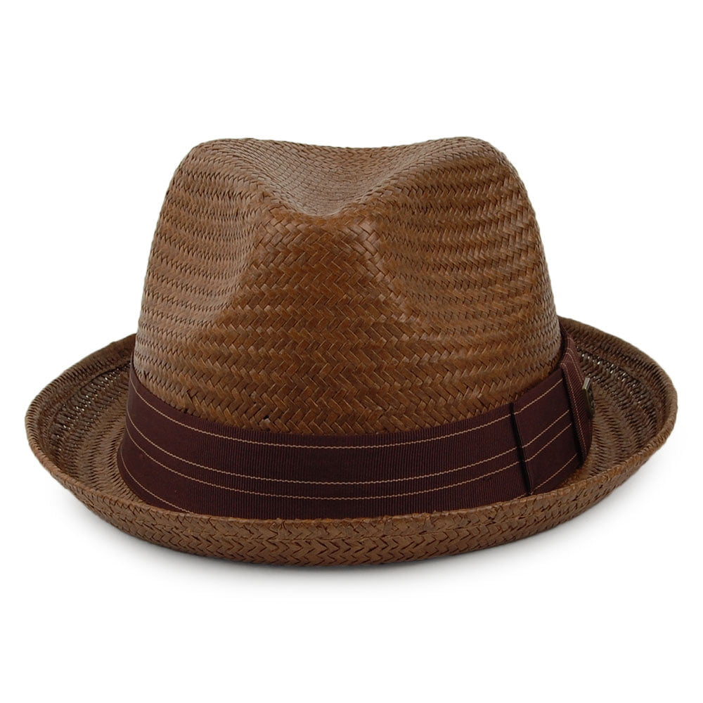 Sombrero Trilby Castor de paja de Brixton - Sepia-Marrón