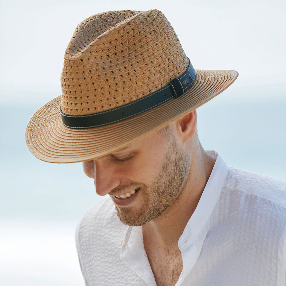 Sombrero Fedora de trenza de papel de Scala - Té