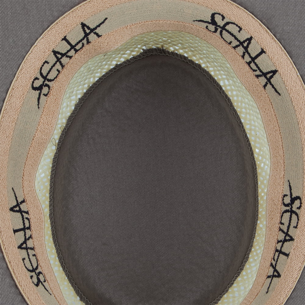 Sombrero Gambler Golf de paja de Scala - Natural-Azul