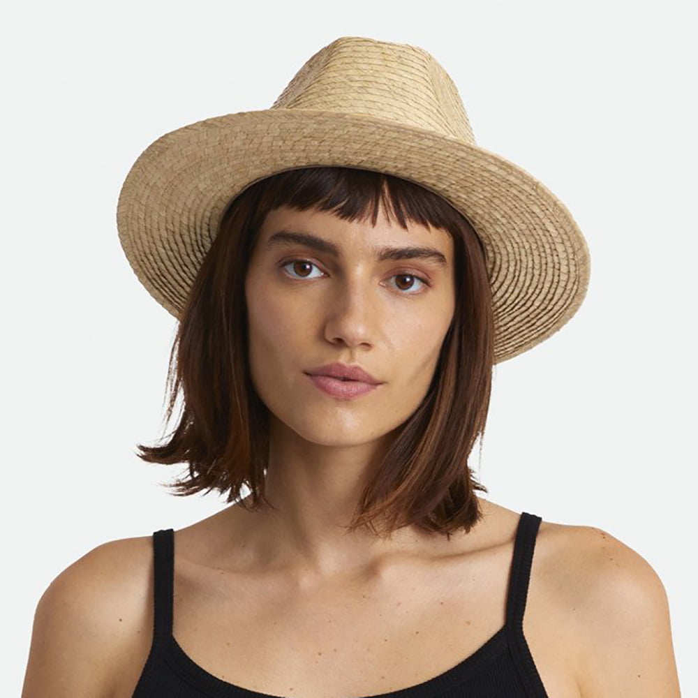 Sombrero Fedora Messer de paja de Brixton - Beige Arena