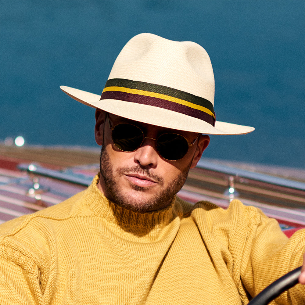 Sombrero Panamá Fedora Regimental de Failsworth - Natural