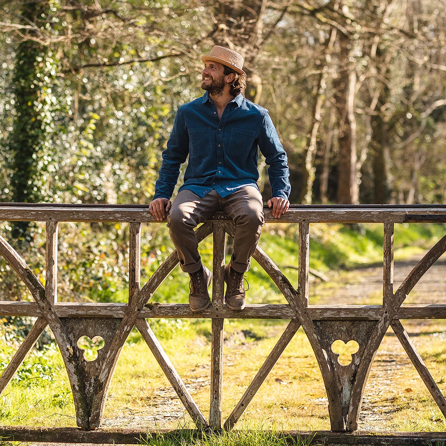 Sombrero Pork Pie Copa Diamond de rafia de Jaxon & James - Natural