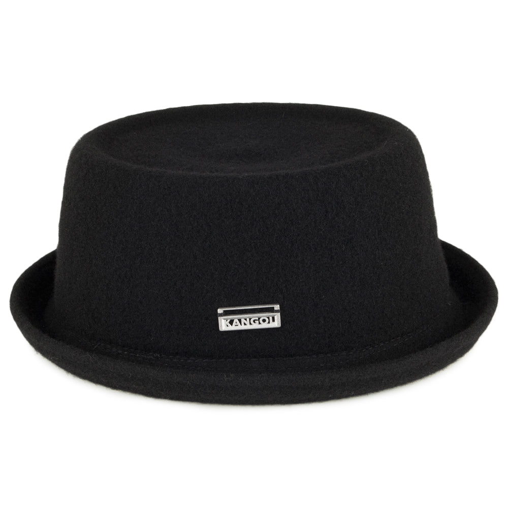 Sombrero Pork Pie Mowbray de lana de Kangol - Negro