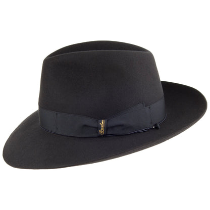 Sombrero Fedora Avalon de fieltro de piel de Borsalino - Antracita