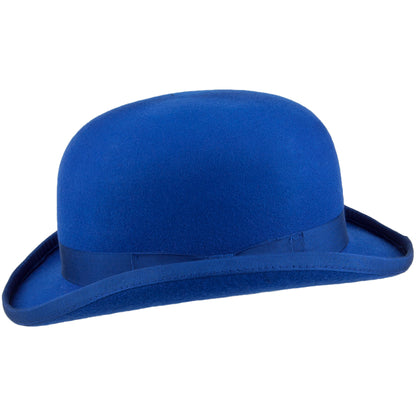 Sombrero bombín de fieltro de lana de Denton - Azul Real