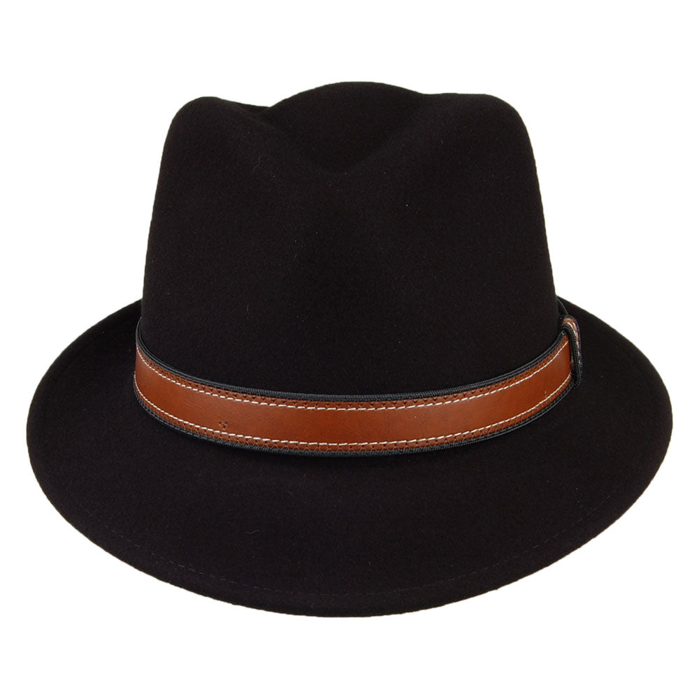 Sombrero Fedora Dodgson Fieltro LiteFelt de Bailey - Negro