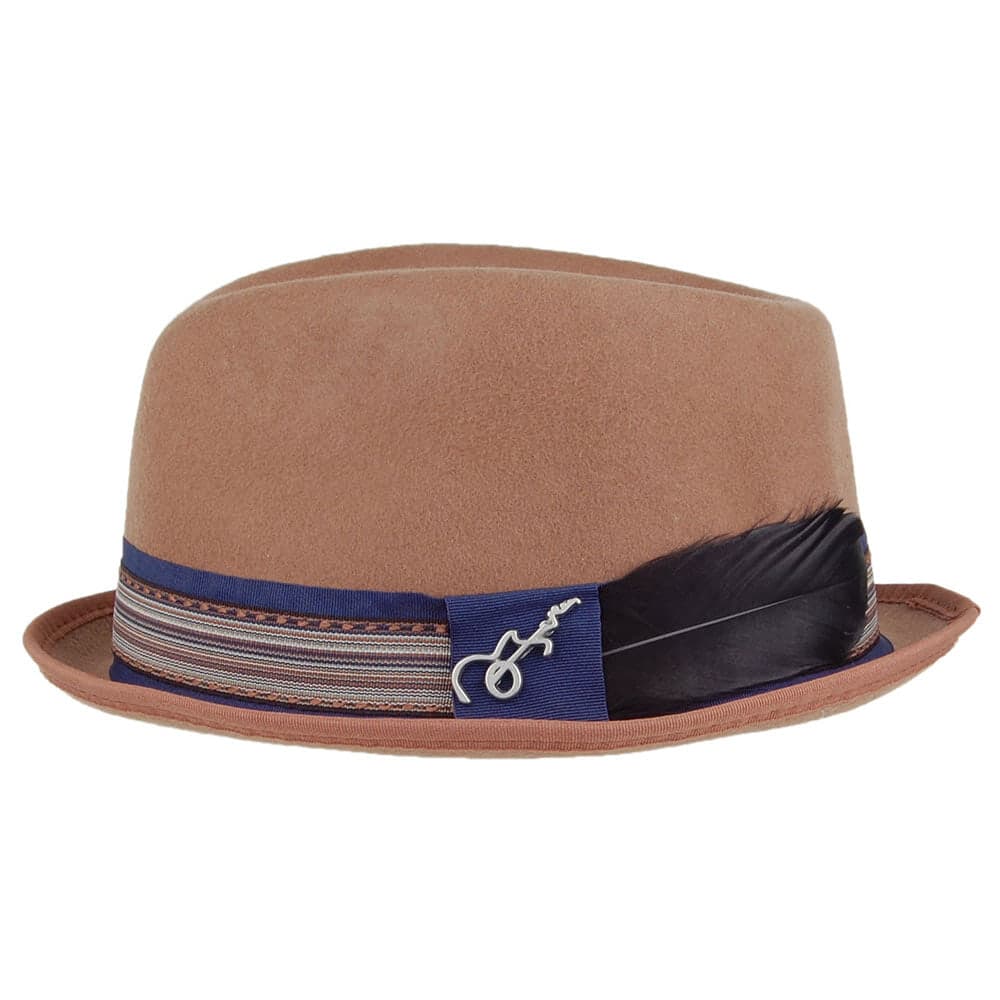Sombrero Trilby Stage de fieltro de lana de Carlos Santana - Beige Arena