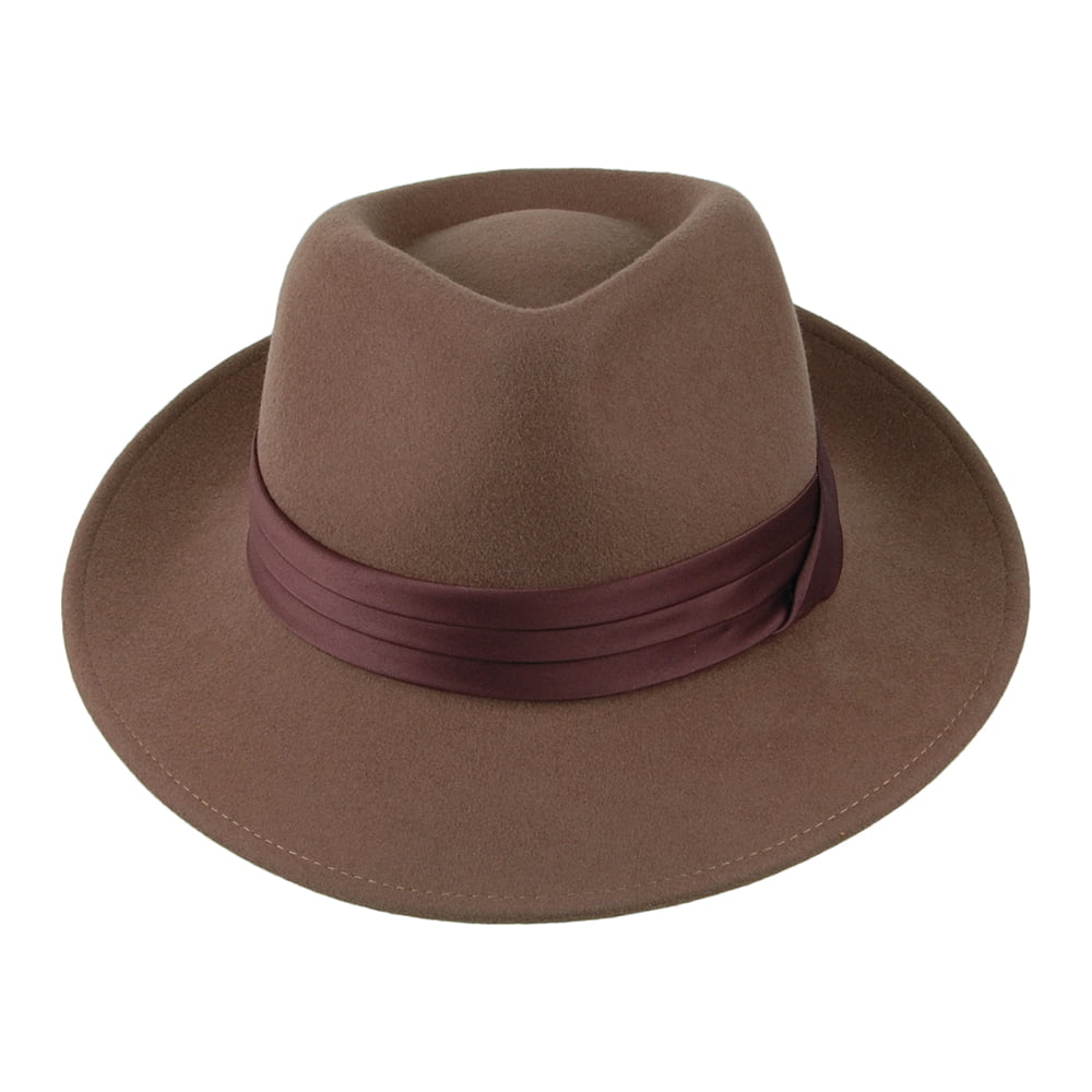 Sombrero Fedora Goodman de fieltro de lana de Brixton - Camel