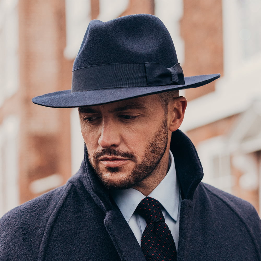 Sombrero Fedora Chester de Failsworth - Azul Marino