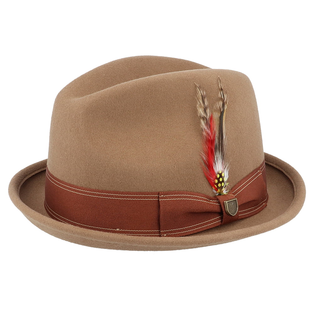 Sombrero Trilby Gain de fieltro de lana de Brixton - Cobrizo