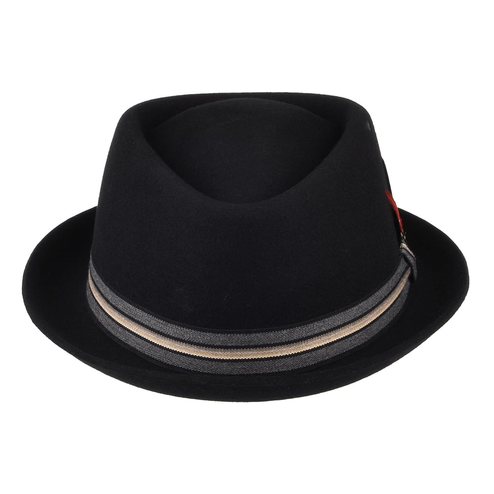 Sombrero Trilby Diamond de fieltro de lana de Stetson - Negro