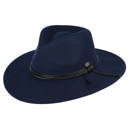 Sombrero Outback Piston de fieltro de lana de Bailey - Azul Marino