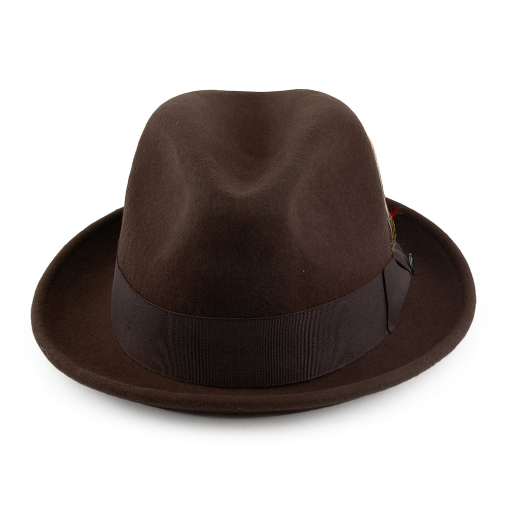 Sombrero Trilby Blues plegable de Jaxon & James - Marrón