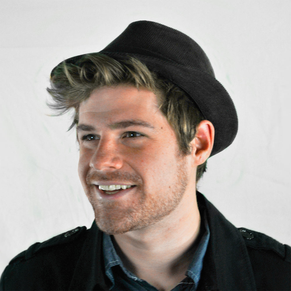 Sombrero Trilby de pana de Jaxon & James - Negro