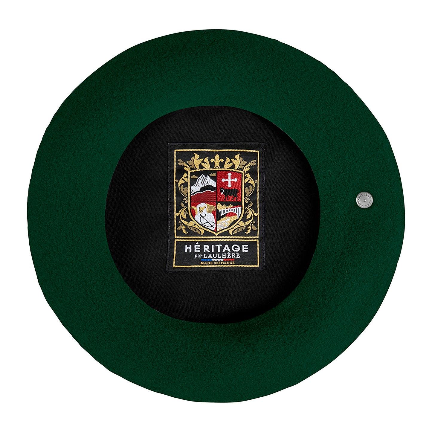 Boina Authentique de lana merino de Laulhère - Verde Oscuro