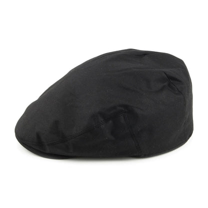 Gorra plana de algodón encerado de Failsworth - Negro