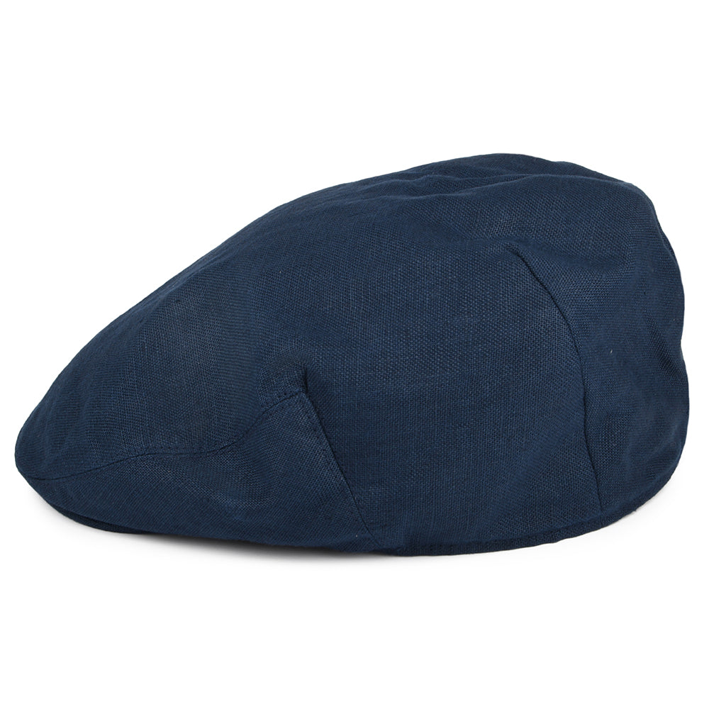 Gorra plana de lino de Failsworth - Azul Marino
