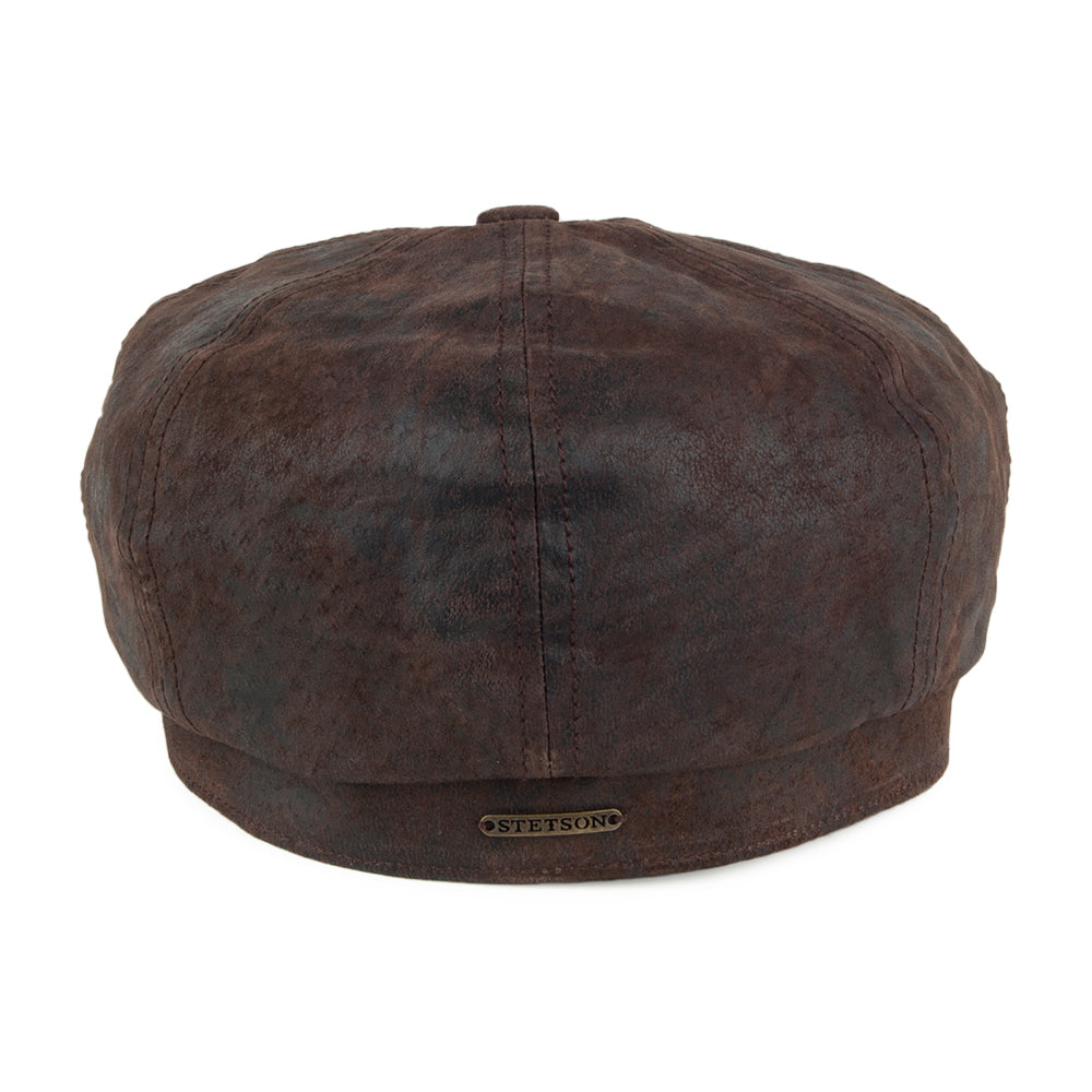 Gorra Newsboy Hatteras de de piel de Stetson - Marrón