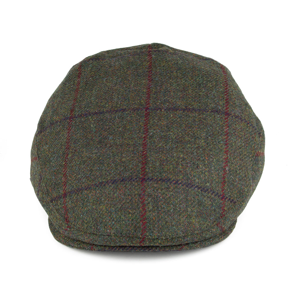 Gorra plana Balmoral de Country Tweed de Christys - Oliva
