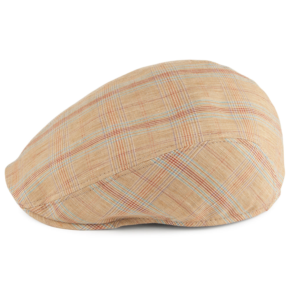 Gorra plana Brighton de lino de Crambes - Mostaza