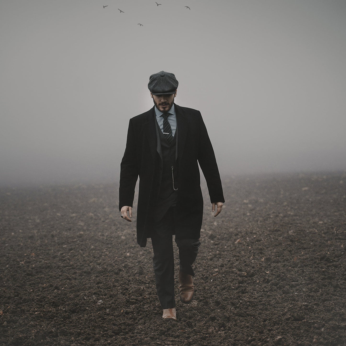 Gorra Newsboy de lana pura Harlem de Jaxon & James - Antracita