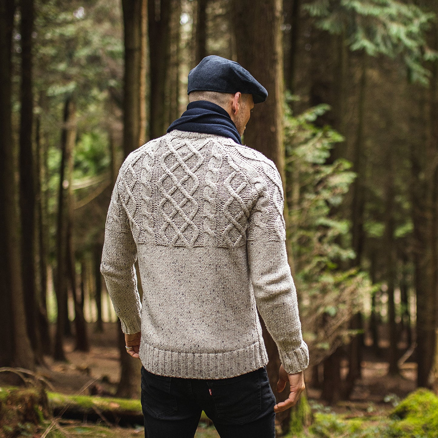 Gorra plana de lana pura Harlem de Jaxon & James - Antracita