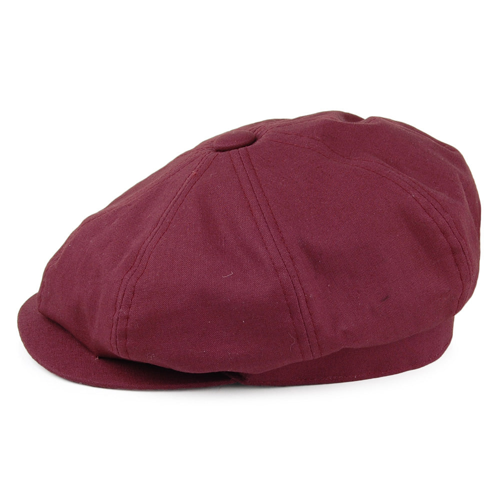Gorra Newsboy Gatsby de lino de Denton - Granate