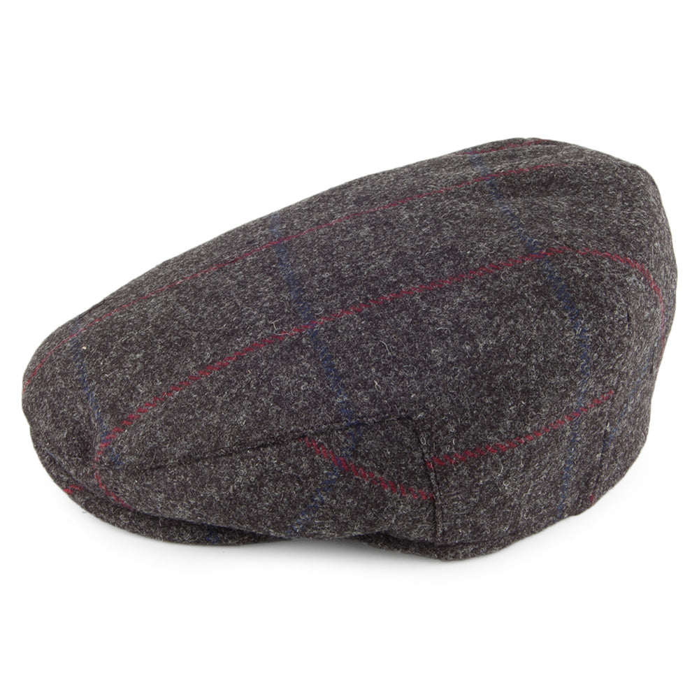 Gorra plana Balmoral de Country Tweed de Christys - Antracita
