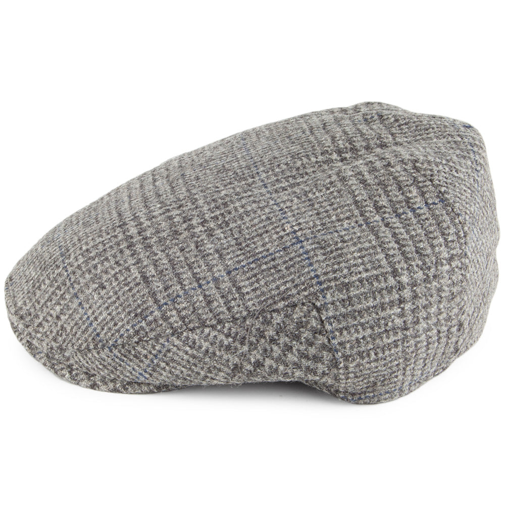 Gorra plana Balmoral de Country Tweed de Christys - Gris