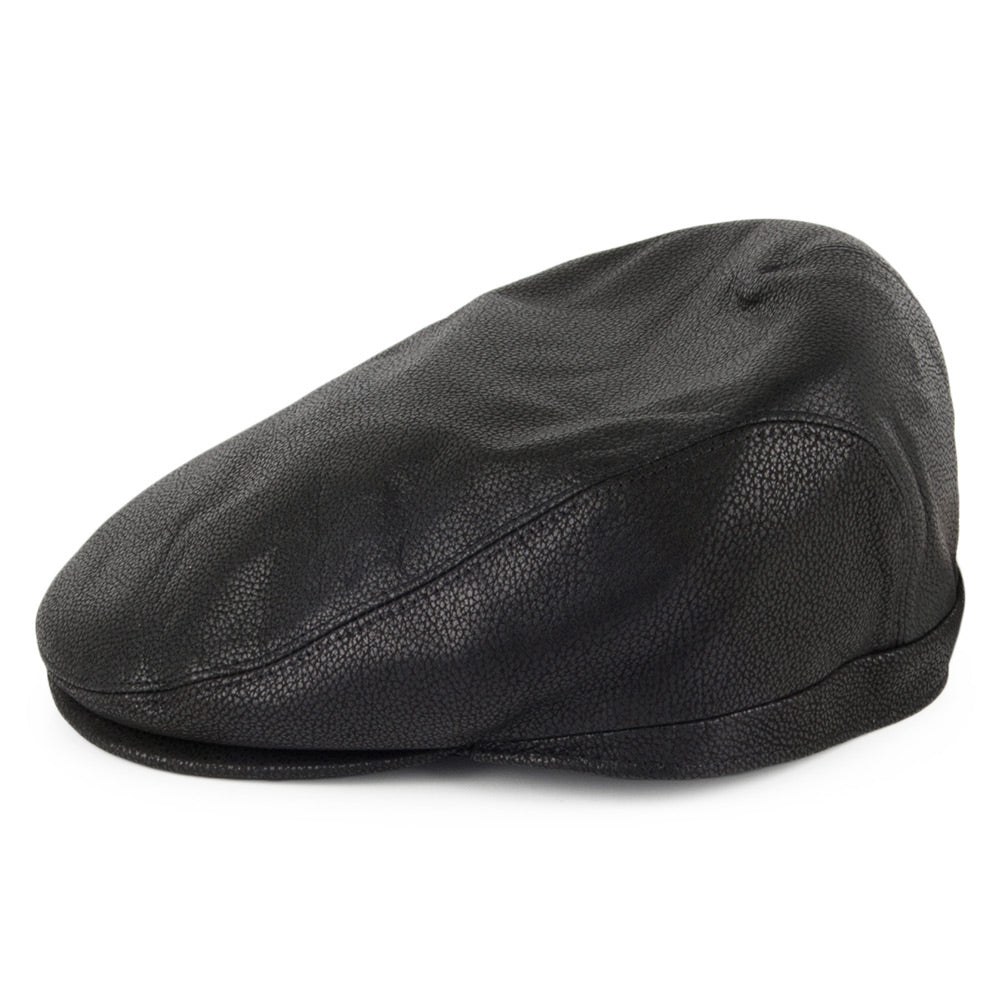 Gorra plana de piel de City Sport - Negro