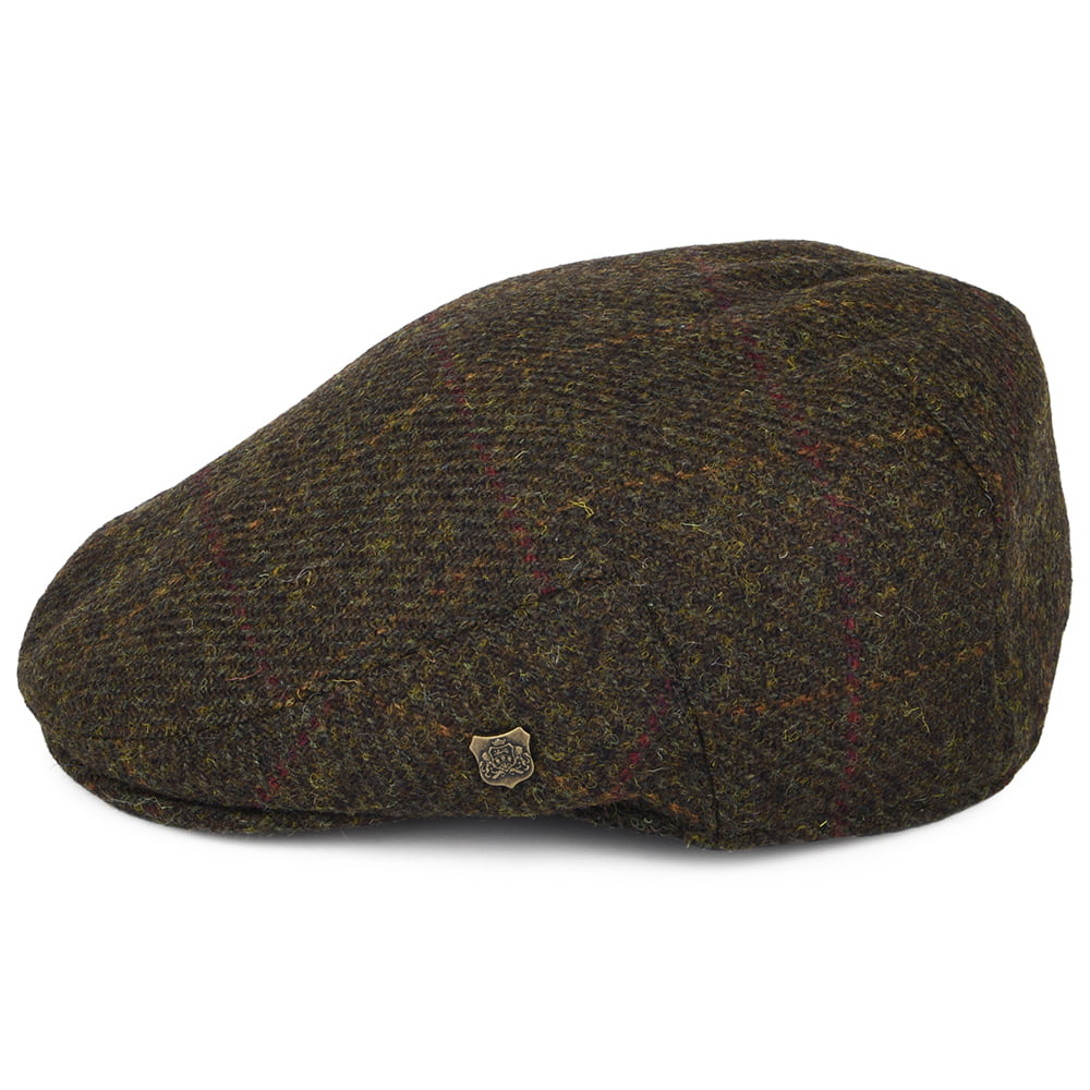 Gorra plana Stornoway de HARRIS TWEED a cuadros de Failsworth - Turba