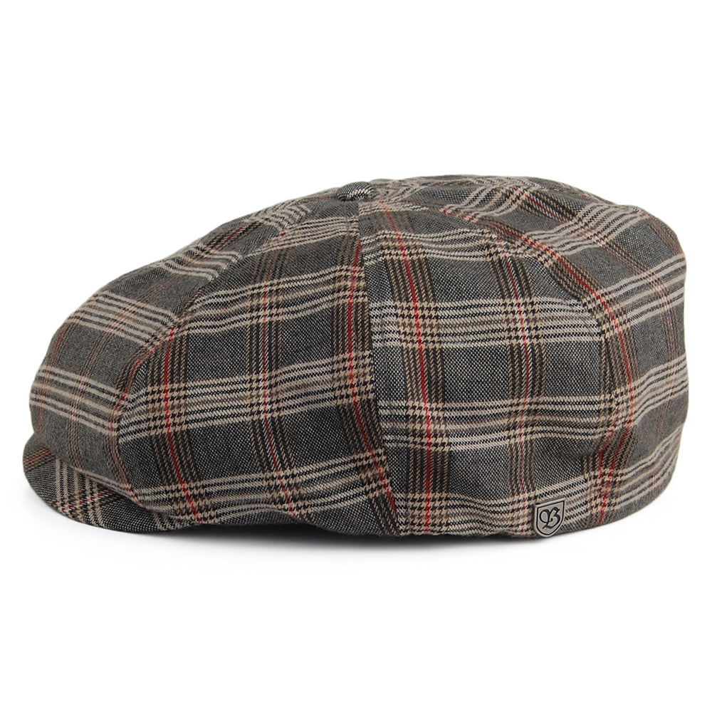 Gorra Newsboy Brood a cuadros de Brixton - Gris-Beige Arena