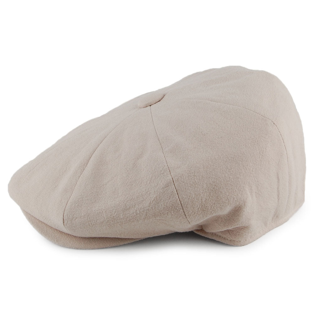 Gorra Newsboy Alfie de lino grueso de Christys - Piedra